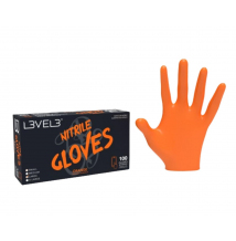 L3VEL3 nitrilové rukavice oranžové L 100 ks