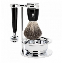 E-shop Sada na holenie Mühle Rytmo Black Pure Badger 4-dielna