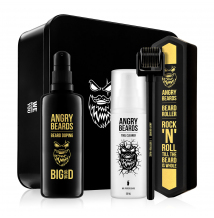 Angry Beards Dude\'s Cosmetics Bear Roller + Beard Doping BIG D 100 ml + Tool Cleaner 50 ml darčeková sada