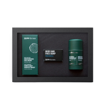 Zew For Men Everyones set hydratačný krém na tvár 80 ml + dezodorant roll-on + prírodné tuhé mydlo na tvár, telo a vlasy